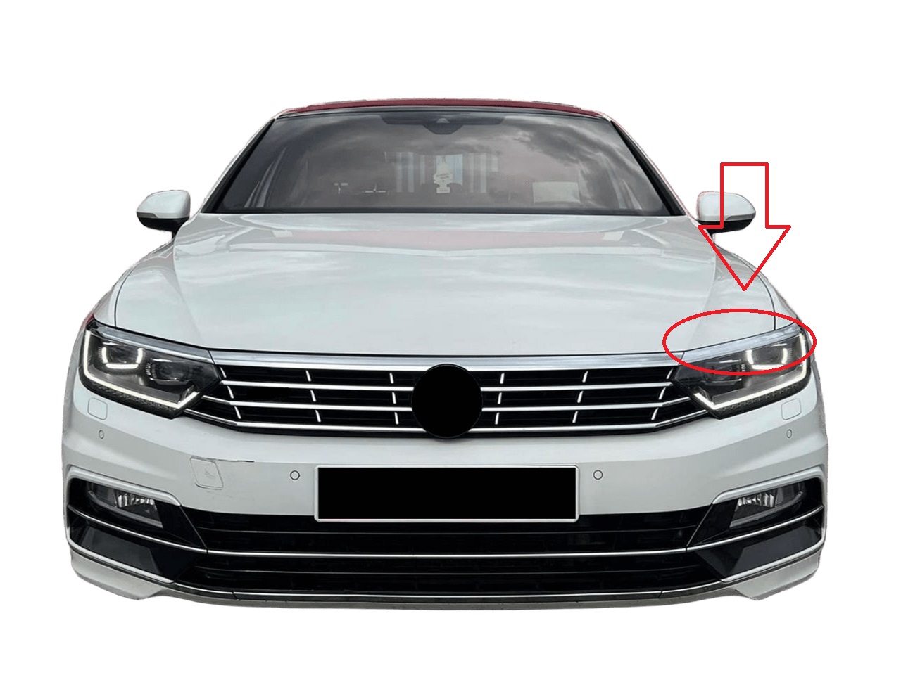 Лайстна за стъкло на фар за VW Passat B8