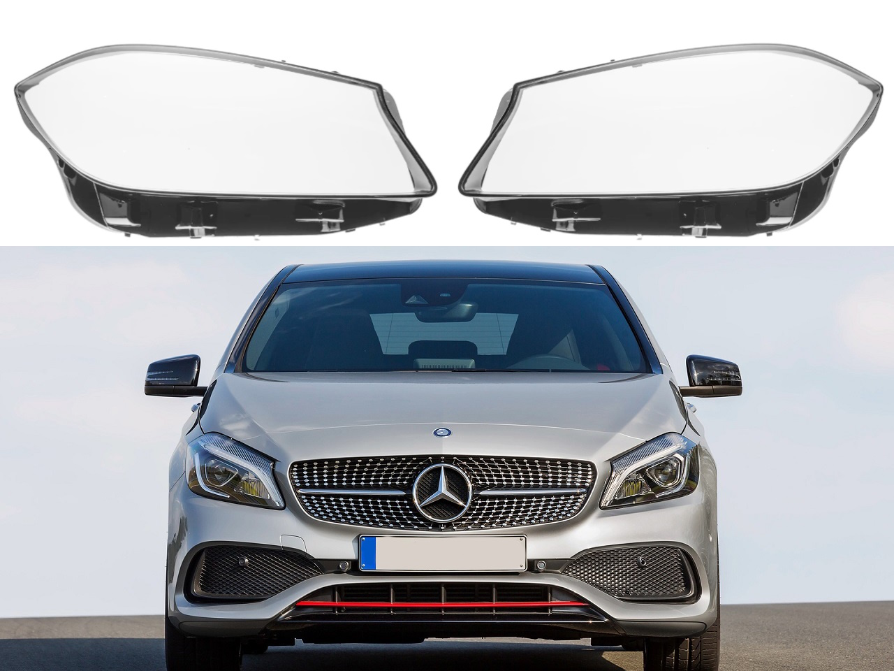 Стъкла за фарове на Mercedes A-Class W176 Facelift