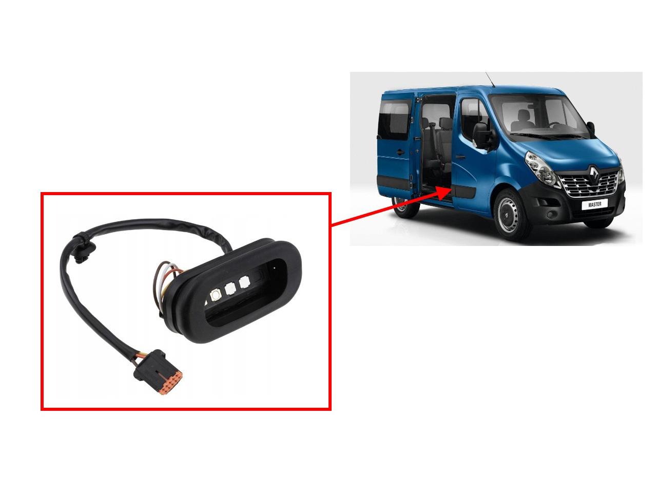Контакт за плъзгаща врата за Renault Master 3