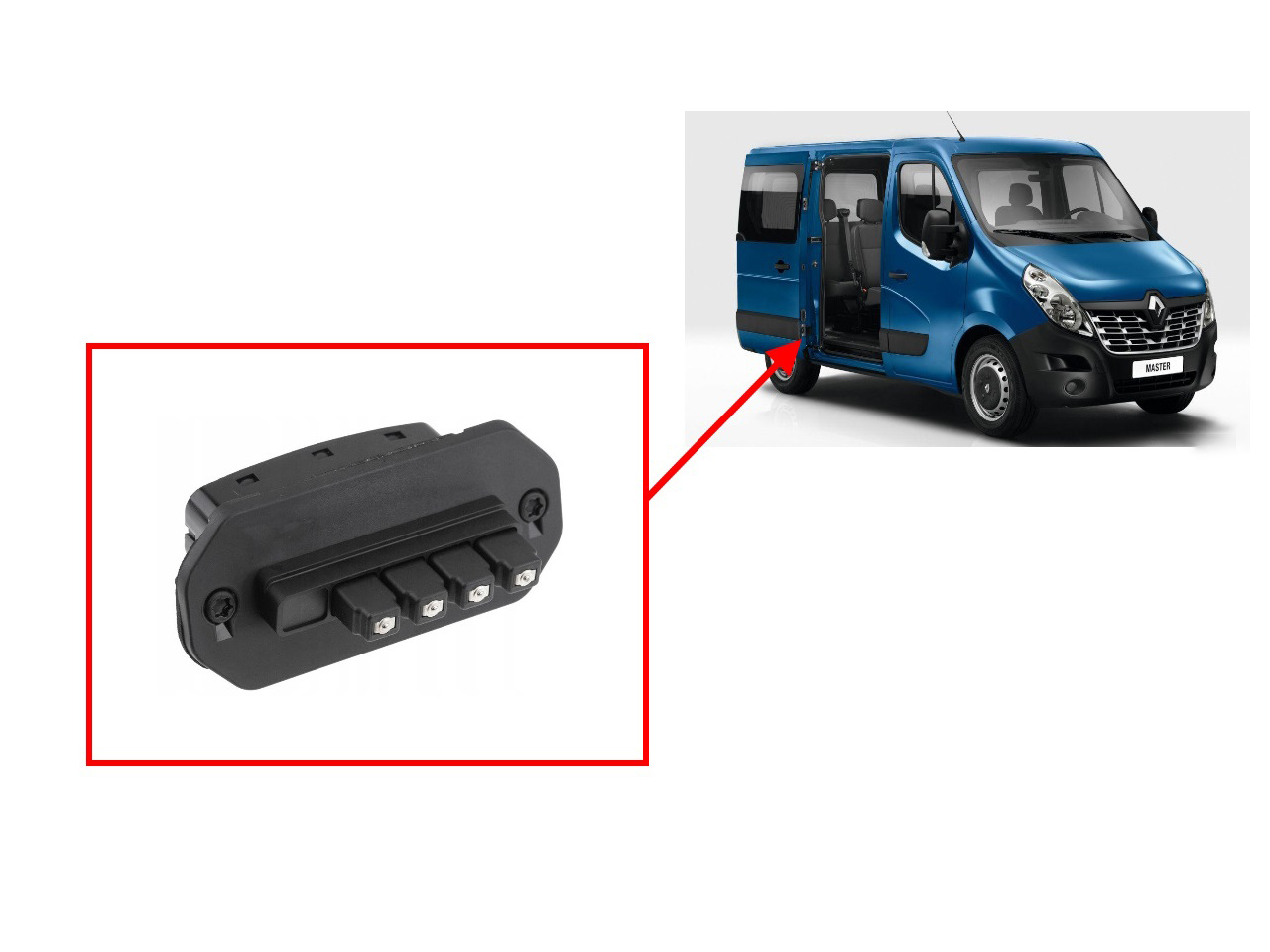 Контакт за плъзгаща врата за Renault Master 3 Контакт за плъзгаща врата за Renault Master 3