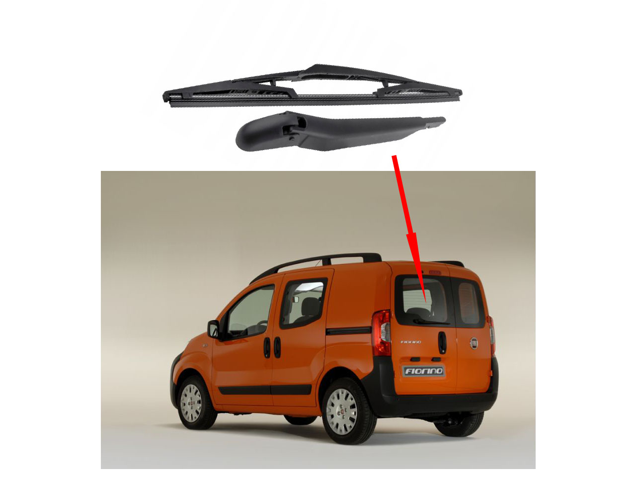 Задно рамо с чистачка за Fiat Fiorino 