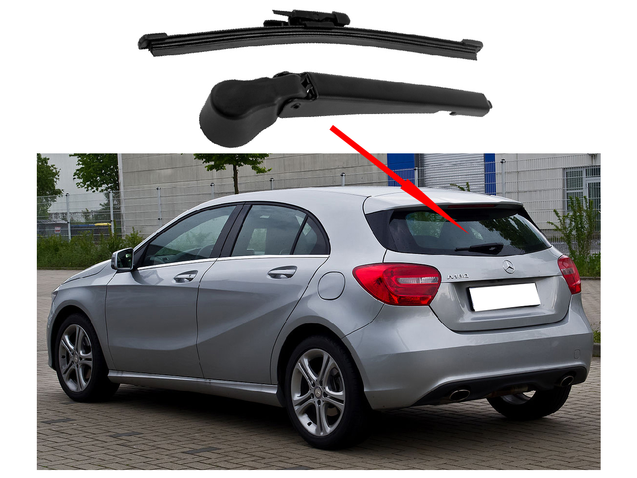 Задно рамо с чистачка за Mercedes A-Class W176