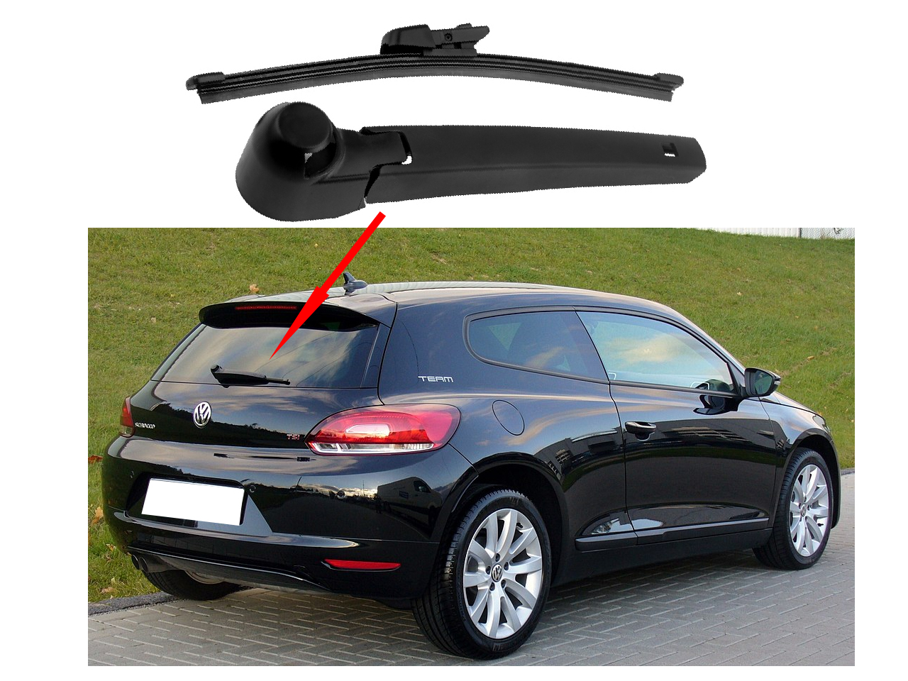 Задно рамо с чистачка за Volkswagen Scirocco