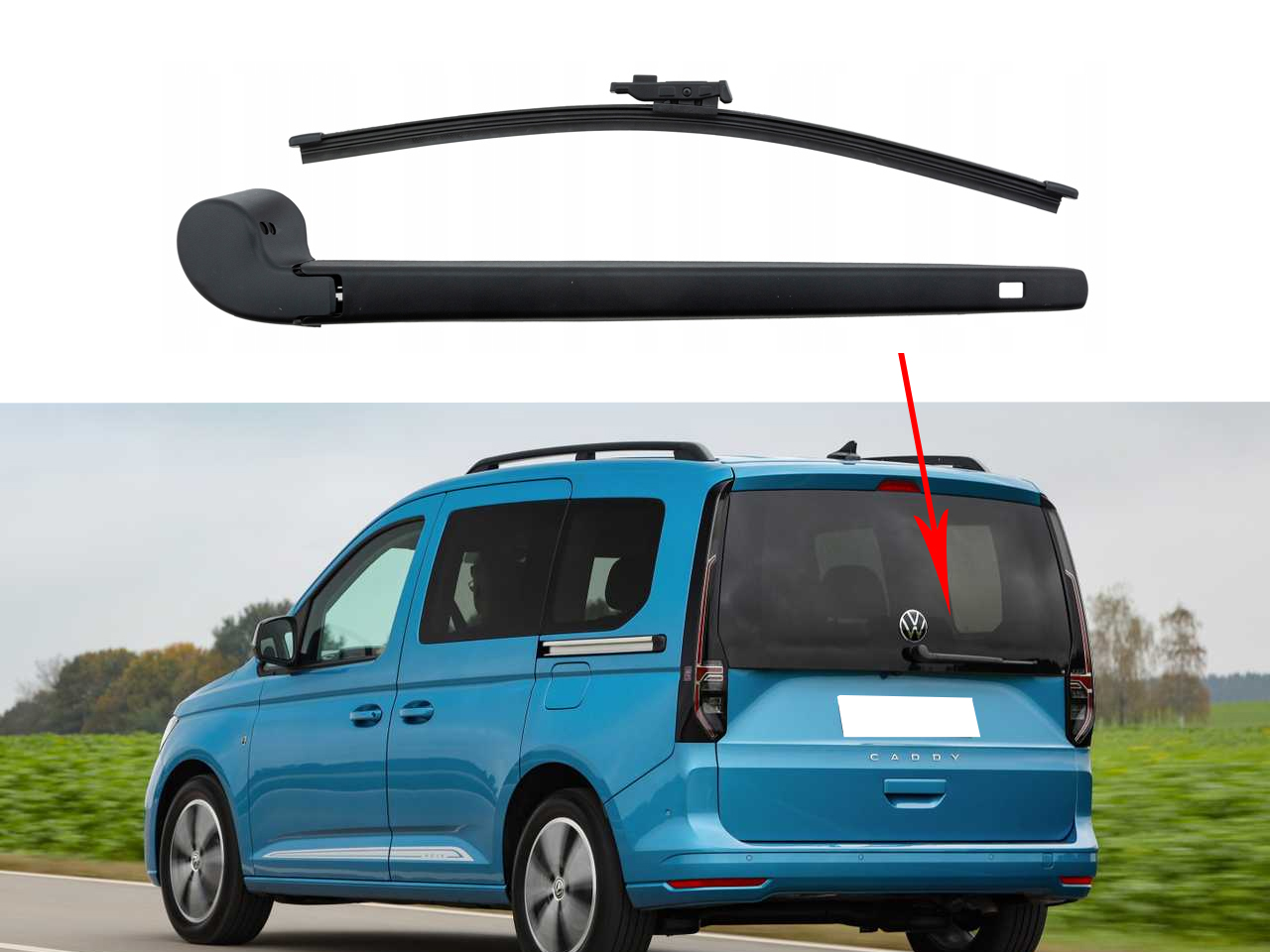 Задно рамо с чистачка за VW Caddy SB