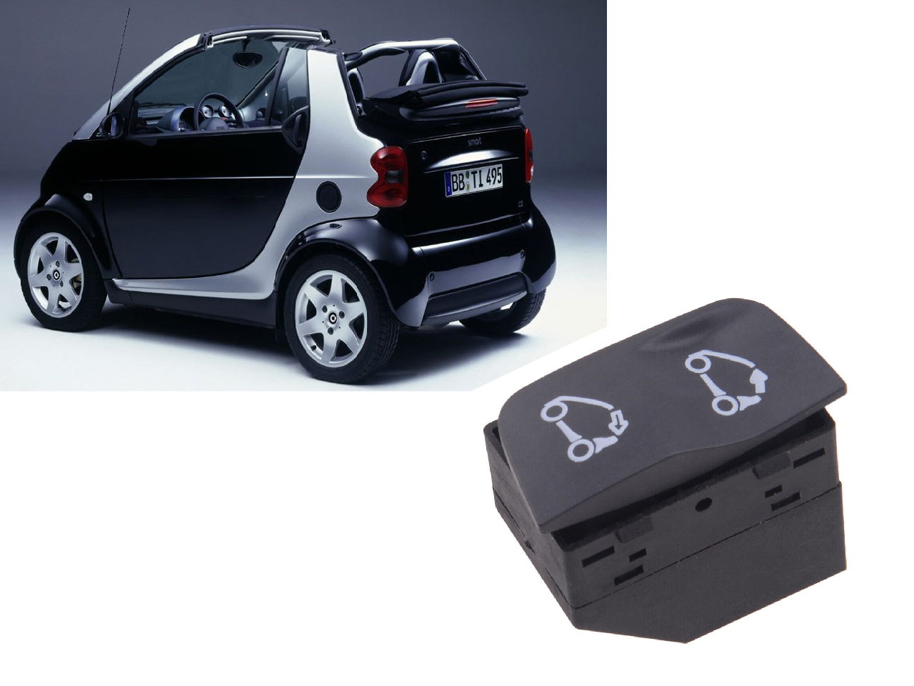 Бутон за ел. таван за Smart Fortwo 451 Carbrio