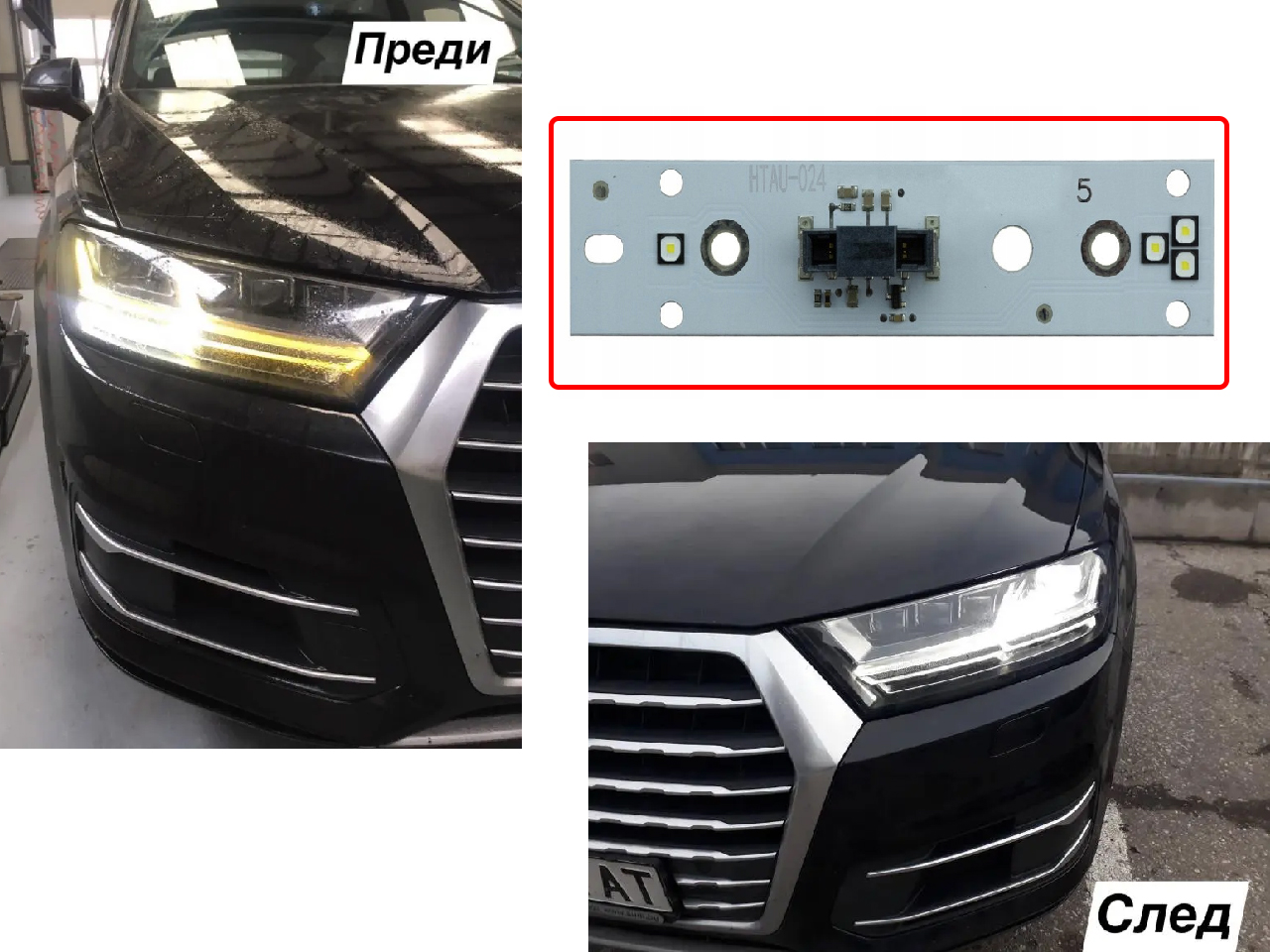 LED Xenon Модул за дневни светлини за Audi Q7 4M