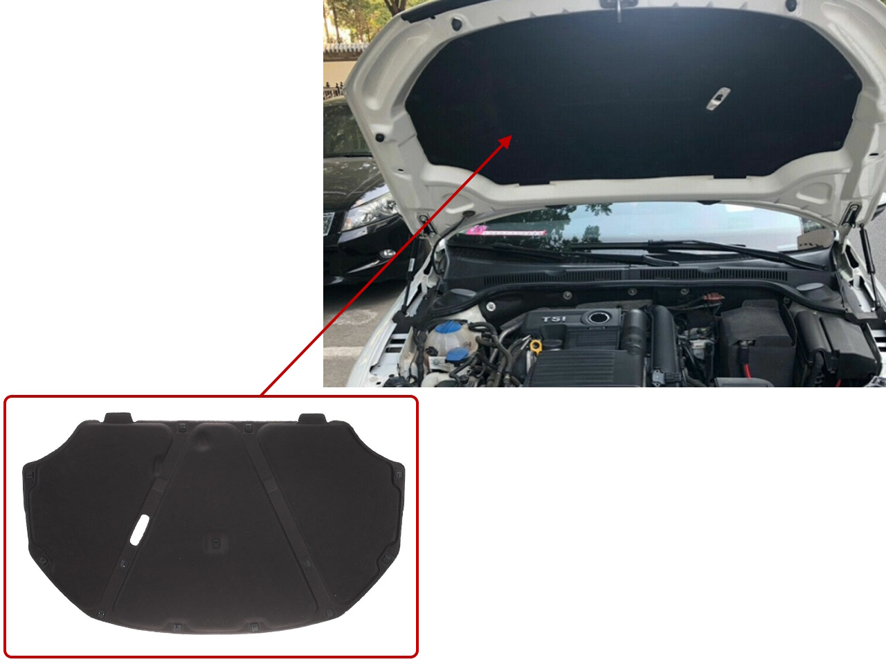 Изолация за преден капак на VW Jetta A6