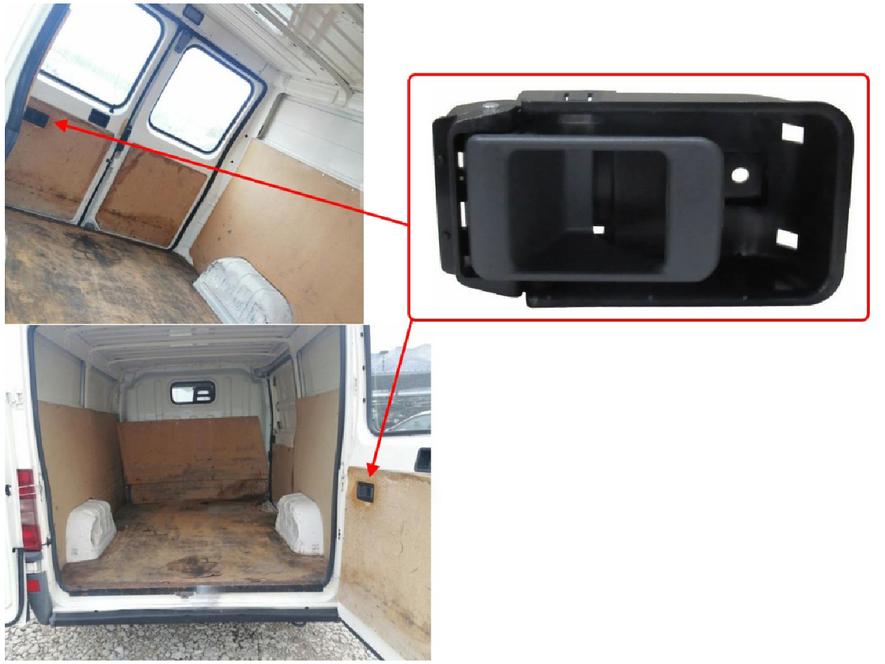 Вътрешна дръжка за багажник Fiat Ducato 2