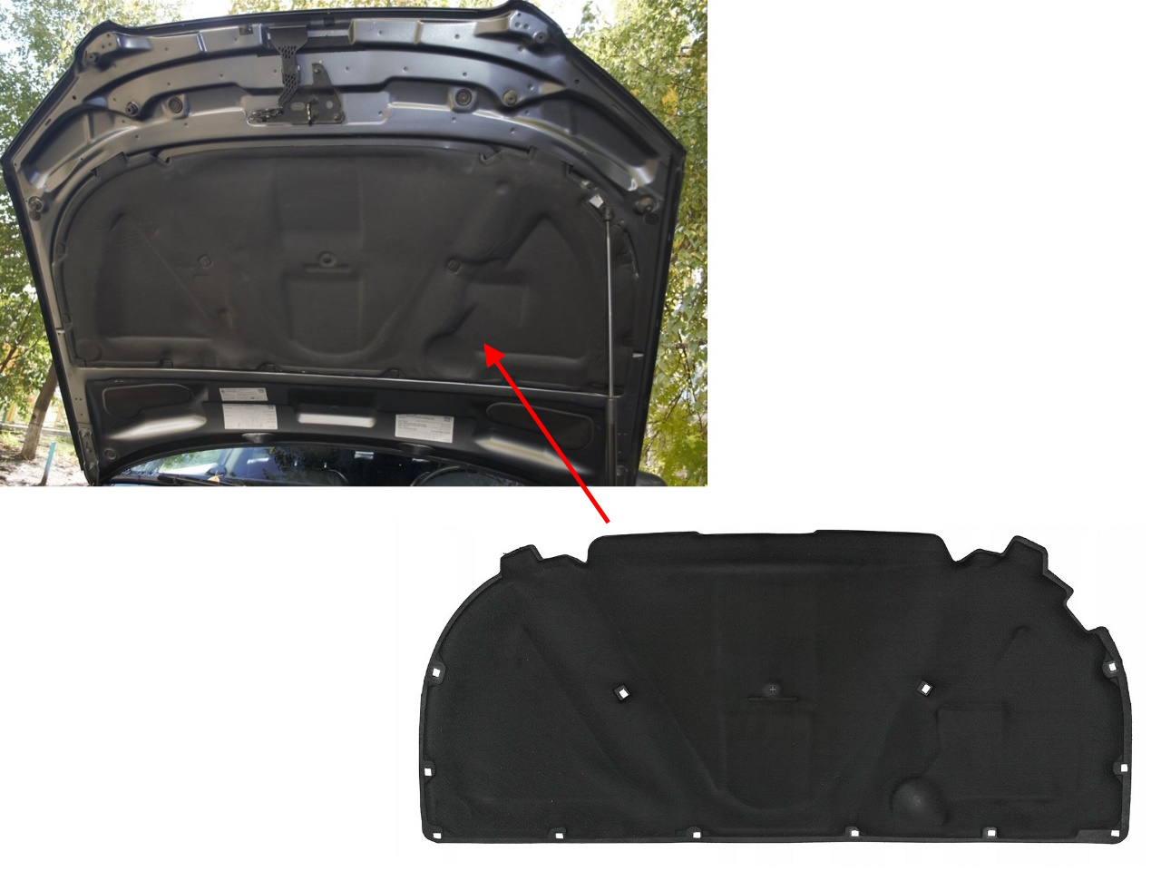 Изолация за преден капак на Audi A4 B7