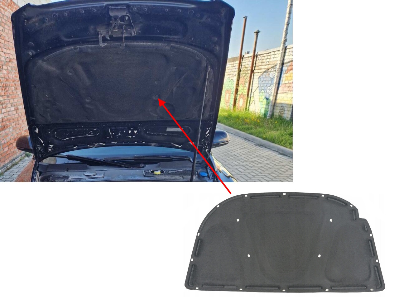 Изолация за преден капак на Audi A6 C6