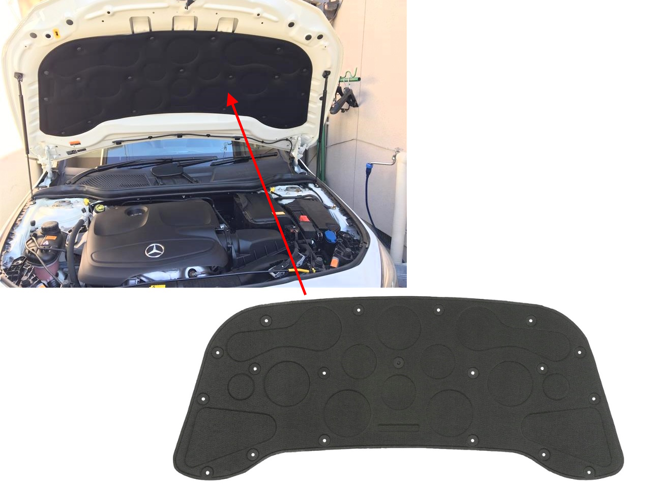 Изолация за преден капак на Mercedes CLA W117
