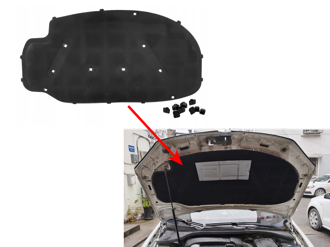 Изолация за преден капак на VW Golf 5