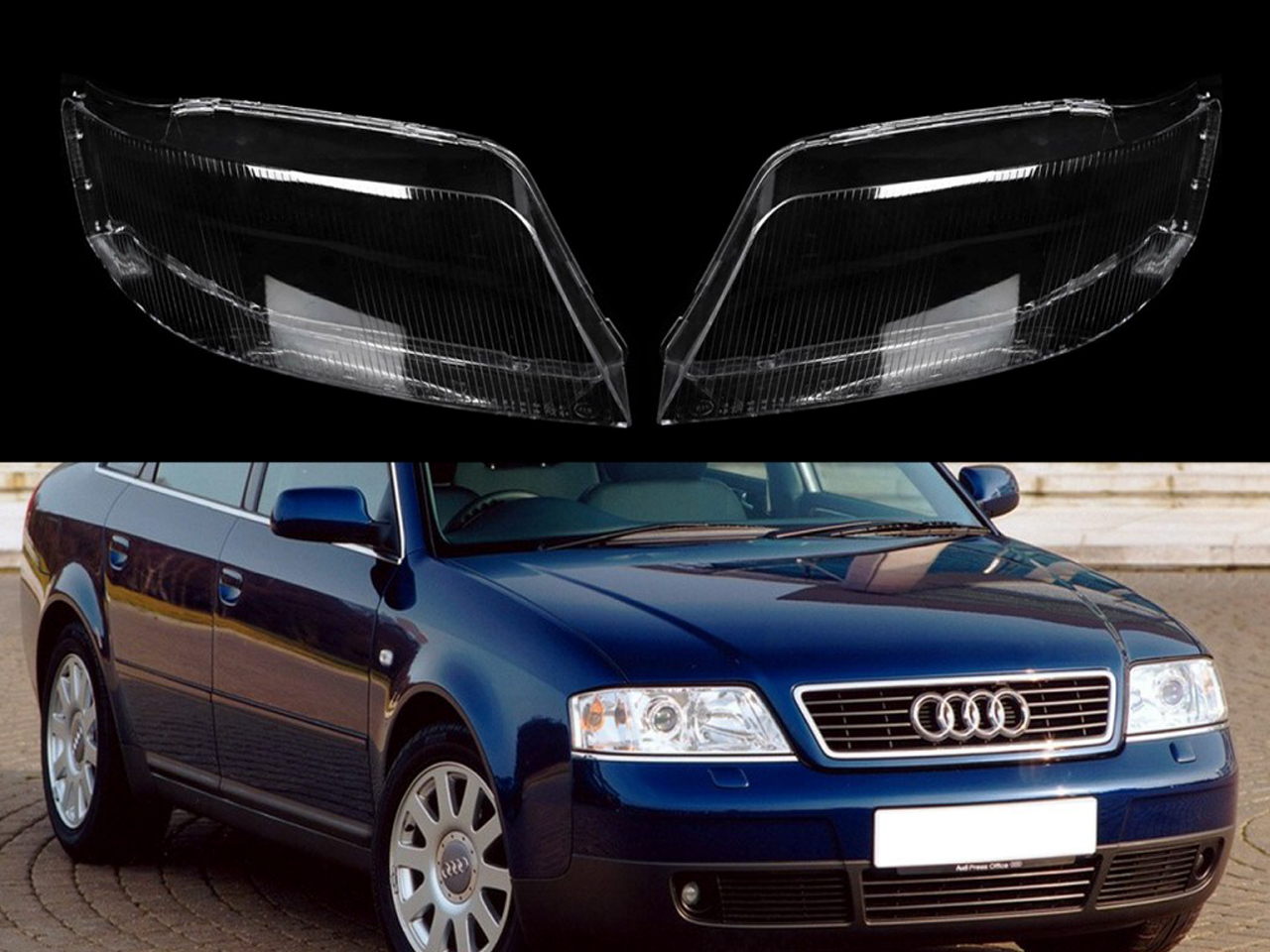 Стъкла за фарове на Audi A6 C5 Pre-Face