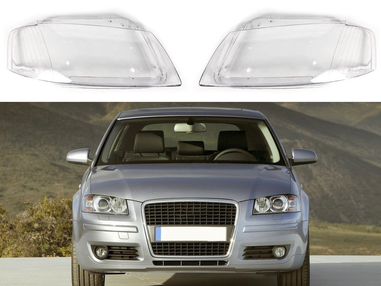Стъкла за фарове на Audi A3 8P 