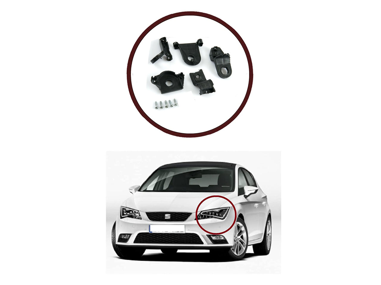 Комплект щипки за захващане на фар Seat Leon 5F MK3 Комплект щипки за захващане на фар Seat Leon 5F MK3