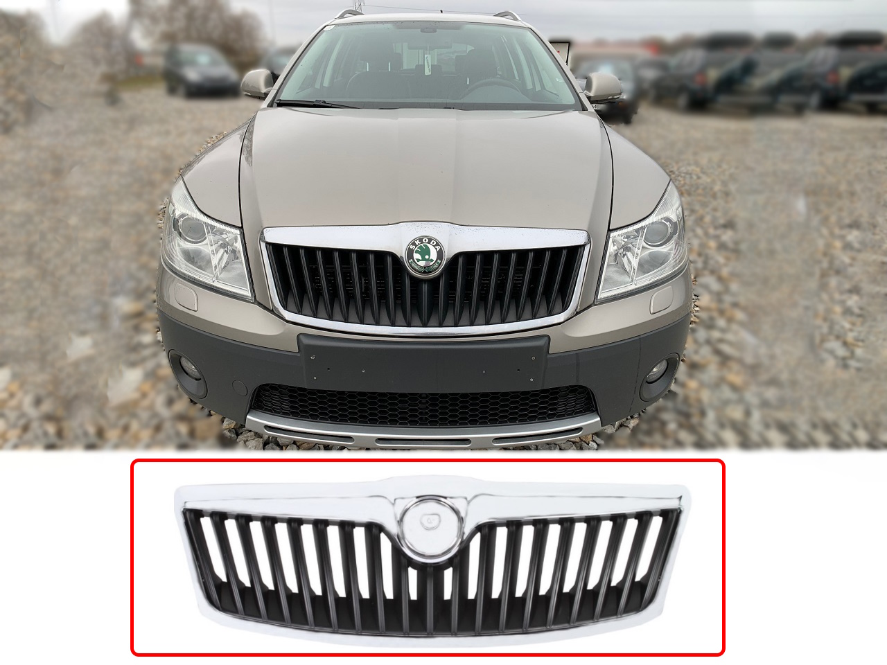 Предна решетка за Skoda Octavia 2 Facelift Предна решетка за Skoda Octavia 2 Facelift