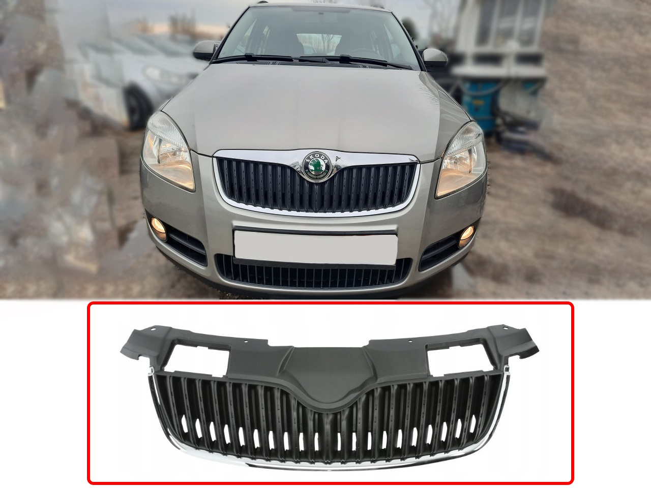 Предна решетка за Skoda Roomster Предна решетка за Skoda Roomster