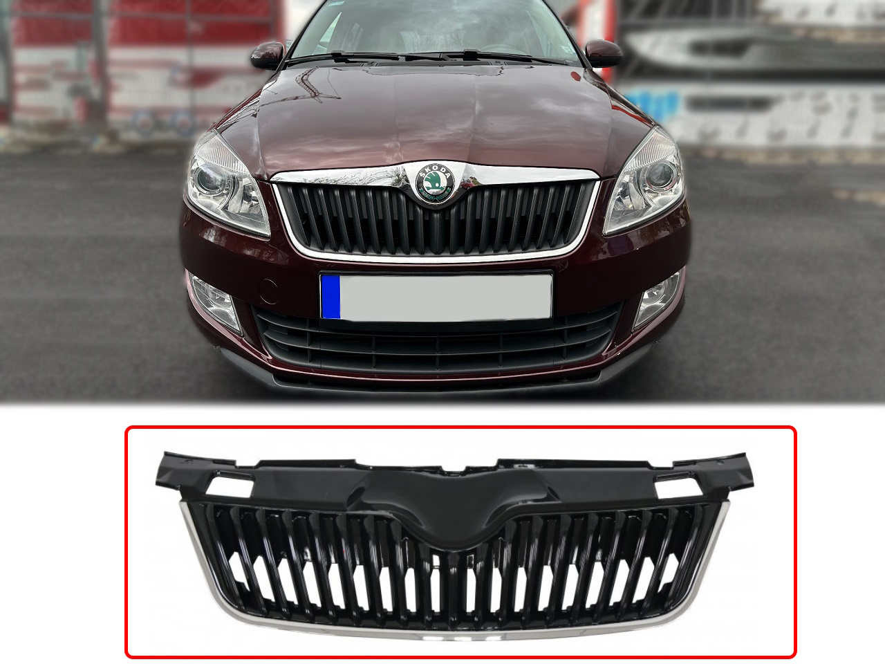 Предна решетка за Skoda Roomster Facelift Предна решетка за Skoda Roomster Facelift