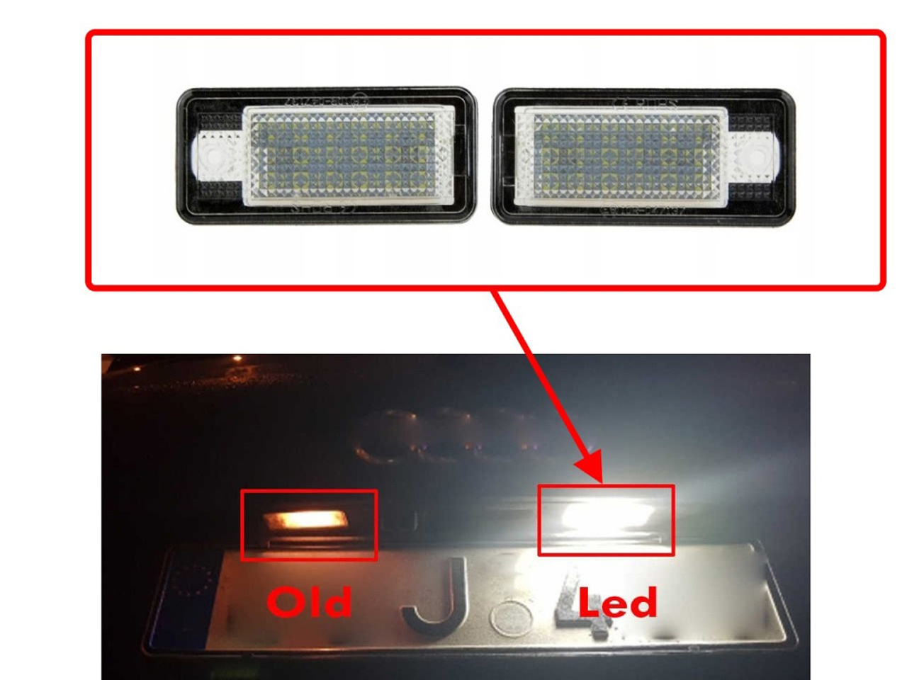 Плафон ( LED ) за осветление на регистрационен номер Audi A4 B6