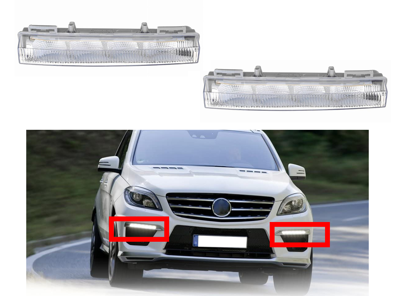 Халоген на предна броня за Mercedes ML / GLE W166 Халоген на предна броня за Mercedes ML / GLE W166