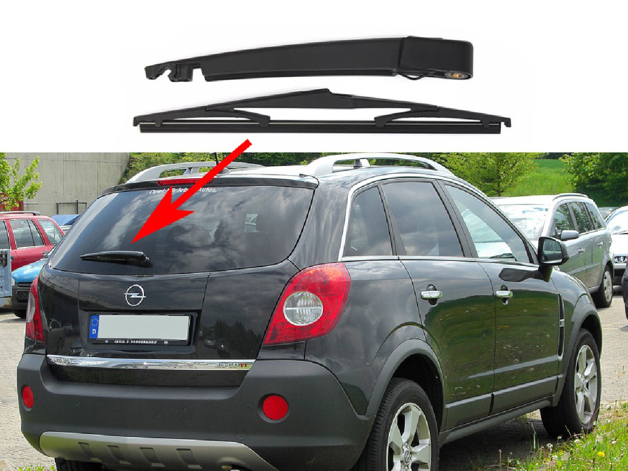 Задно рамо с чистачка за Opel Antara