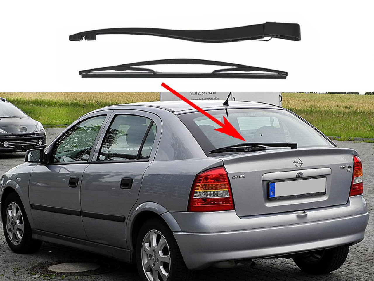 Задно рамо с чистачка за Opel Astra G Hatchback Задно рамо с чистачка за Opel Astra G Hatchback