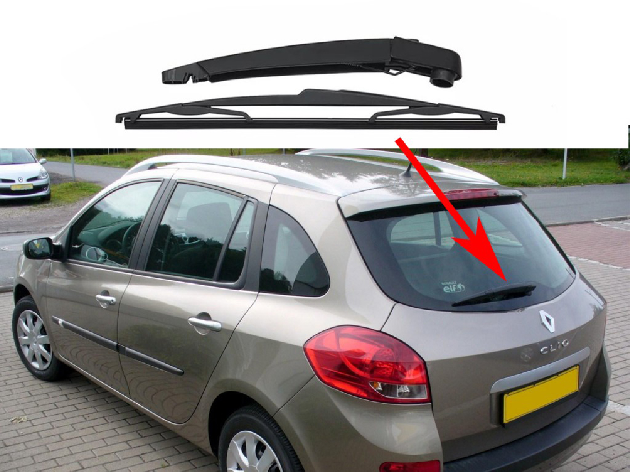 Задно рамо с чистачка за Renault Clio 3 Grandtour