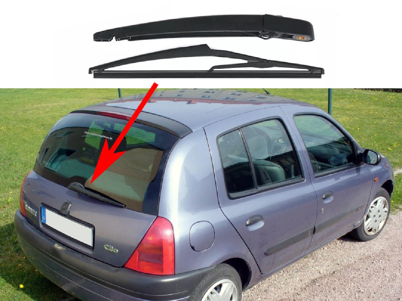 Задно рамо с чистачка за Renault Clio 2