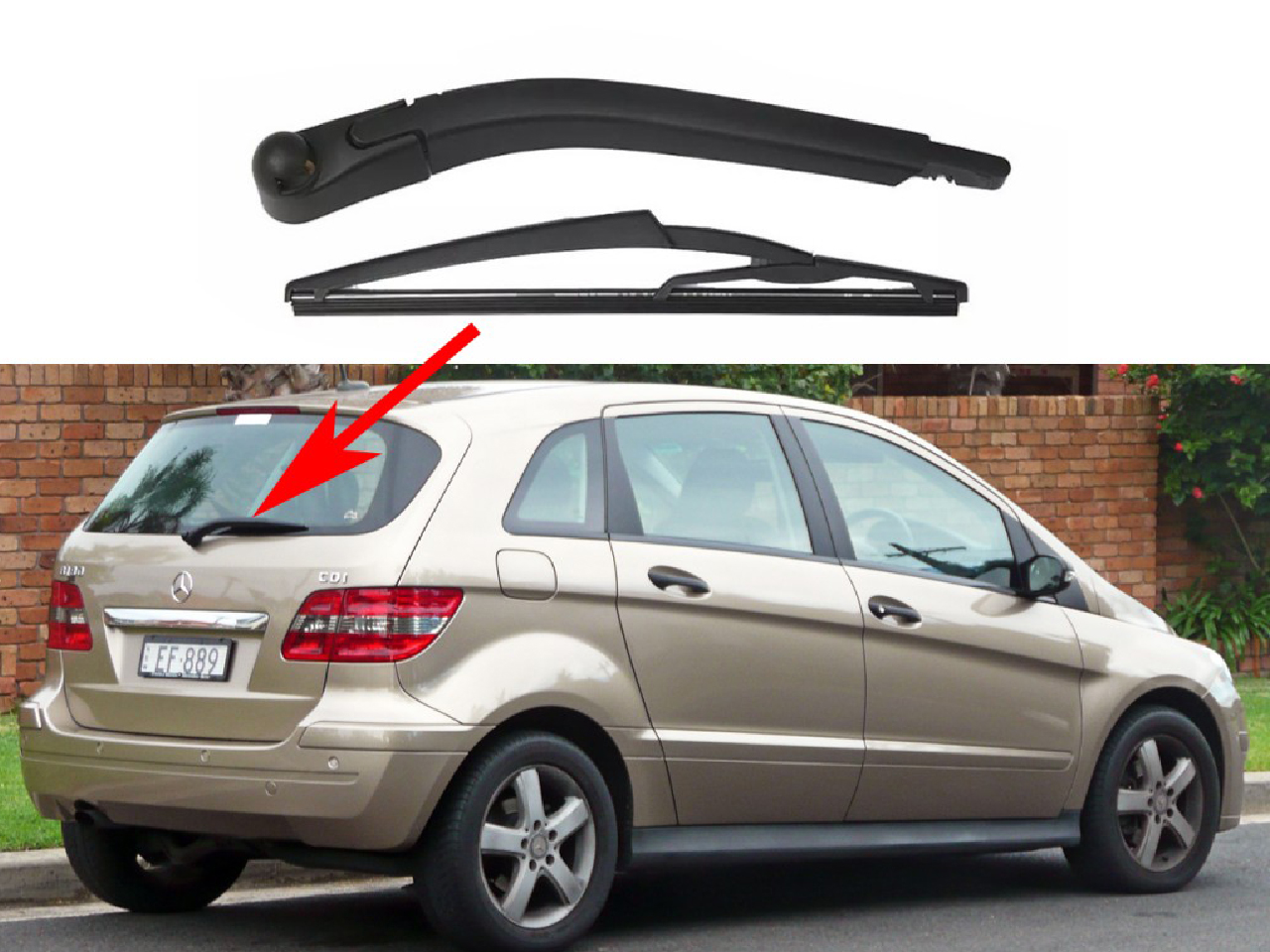 Задно рамо с чистачка за Mercedes B-Class W245