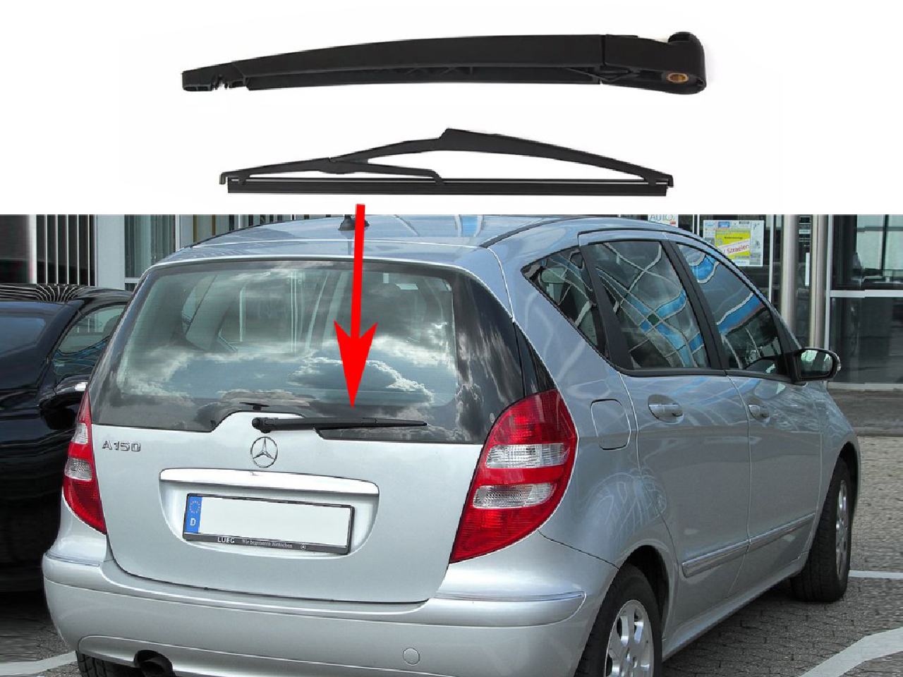 Задно рамо с чистачка за Mercedes A-Class W169