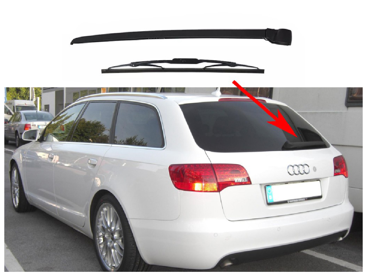 Задно рамо с чистачка за Audi A6 C6 Avant