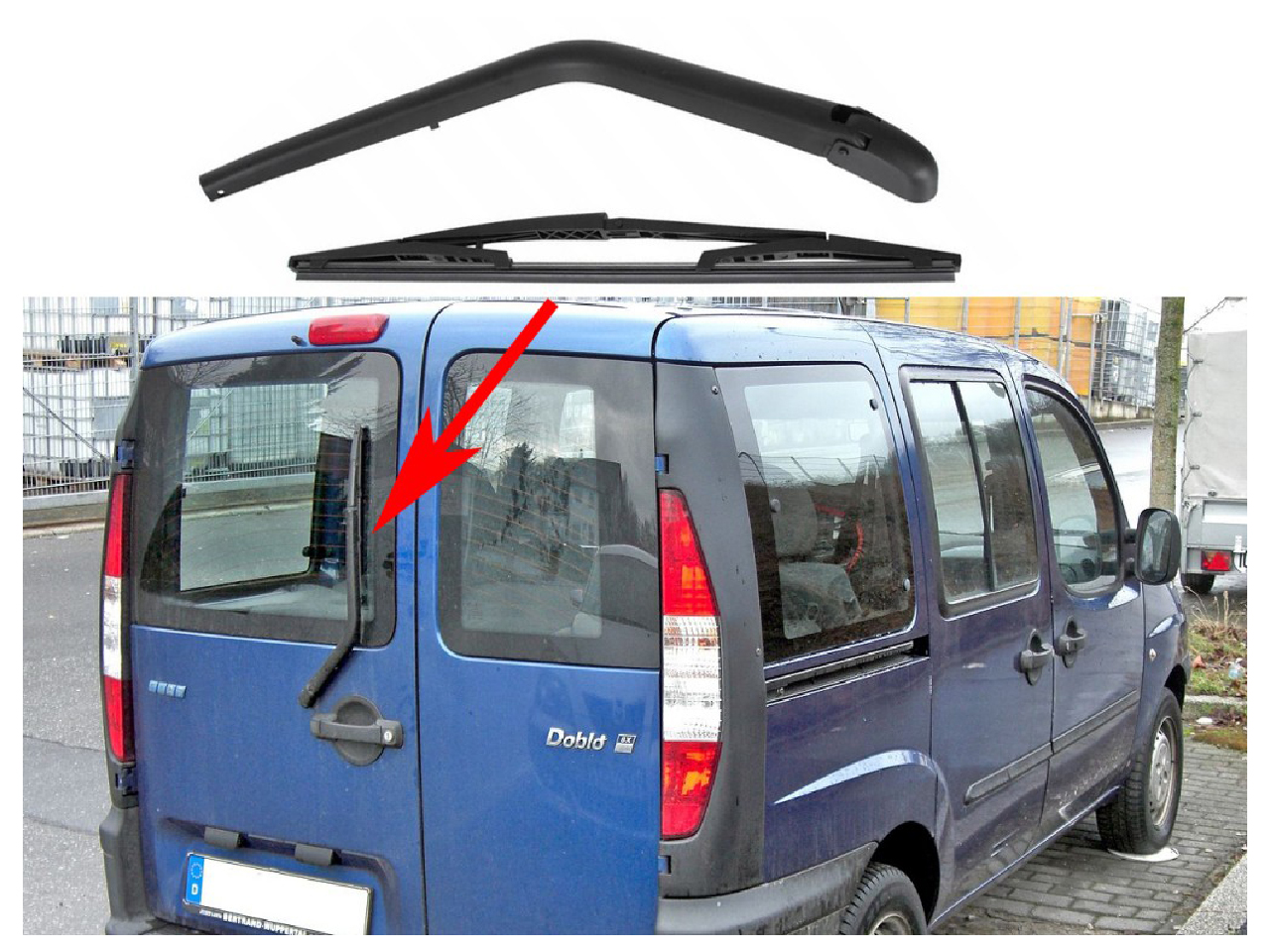 Задно рамо с чистачка за Fiat Doblo MK1 Задно рамо с чистачка за Fiat Doblo MK1